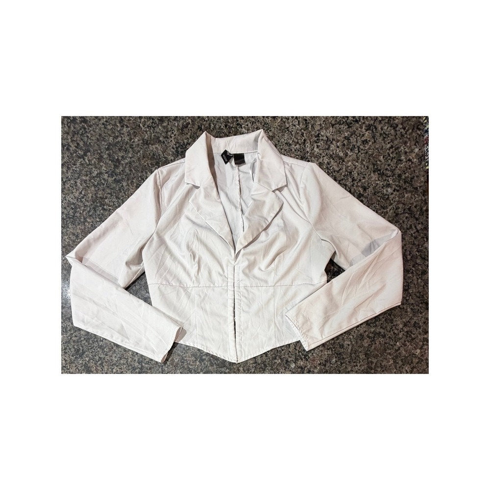 Windsor Long Sleeve Corset Blazer Top Hook and Eye Closure‎ Pointed Hem Womens